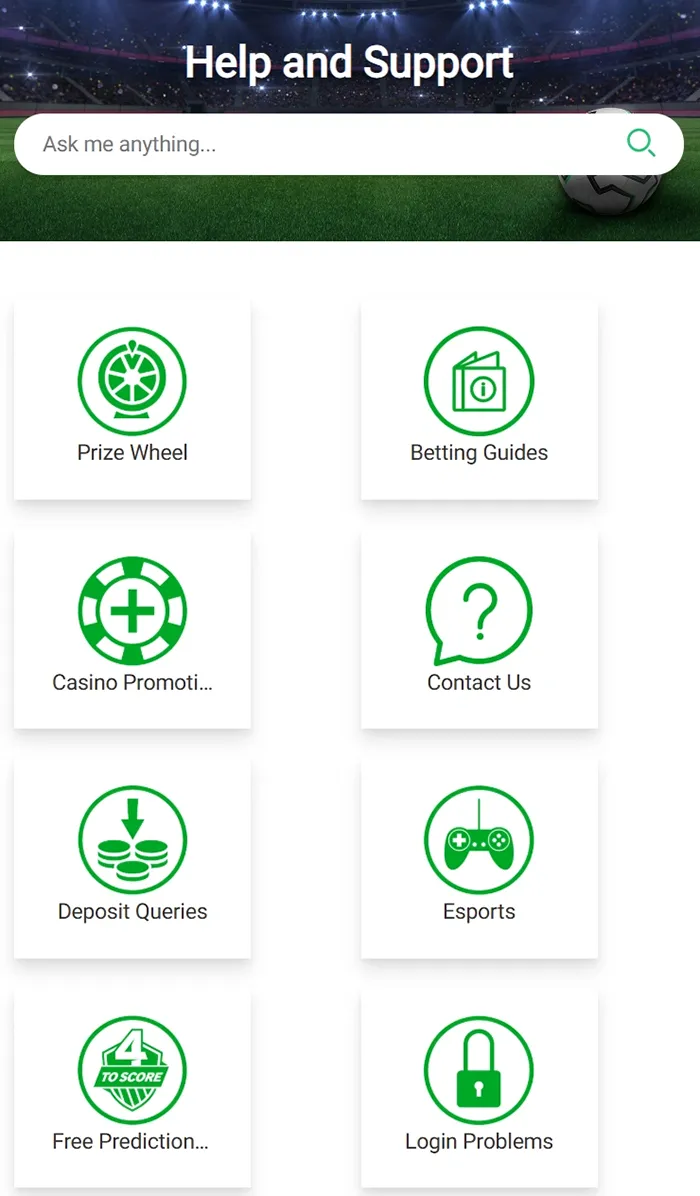 Customer support at Betway Casino